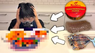 【閲覧注意】世界一臭い食べ物TOP3でガチ料理を作ったらワンチャン美味しい説。